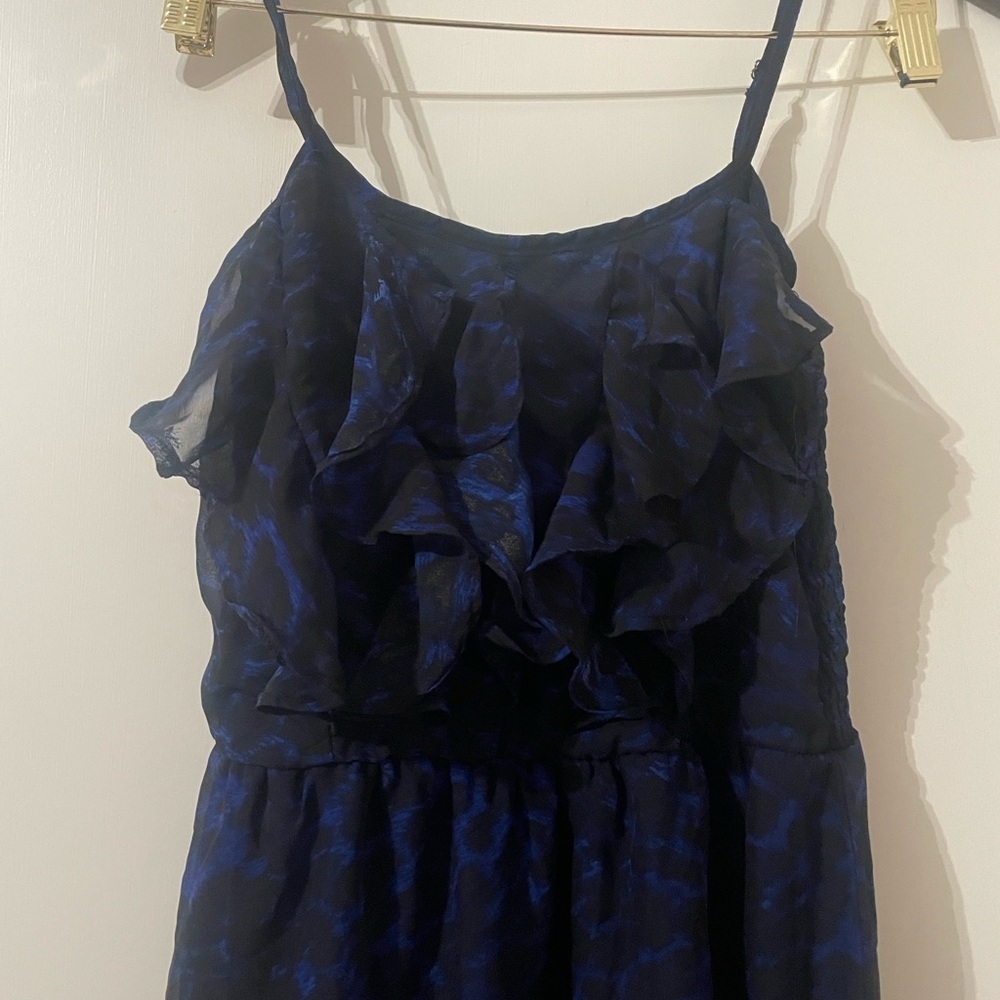 No Boundaries Rio Blue Ruffle Mini Dress - Size Medium (7-9) - Picture 6 of 7